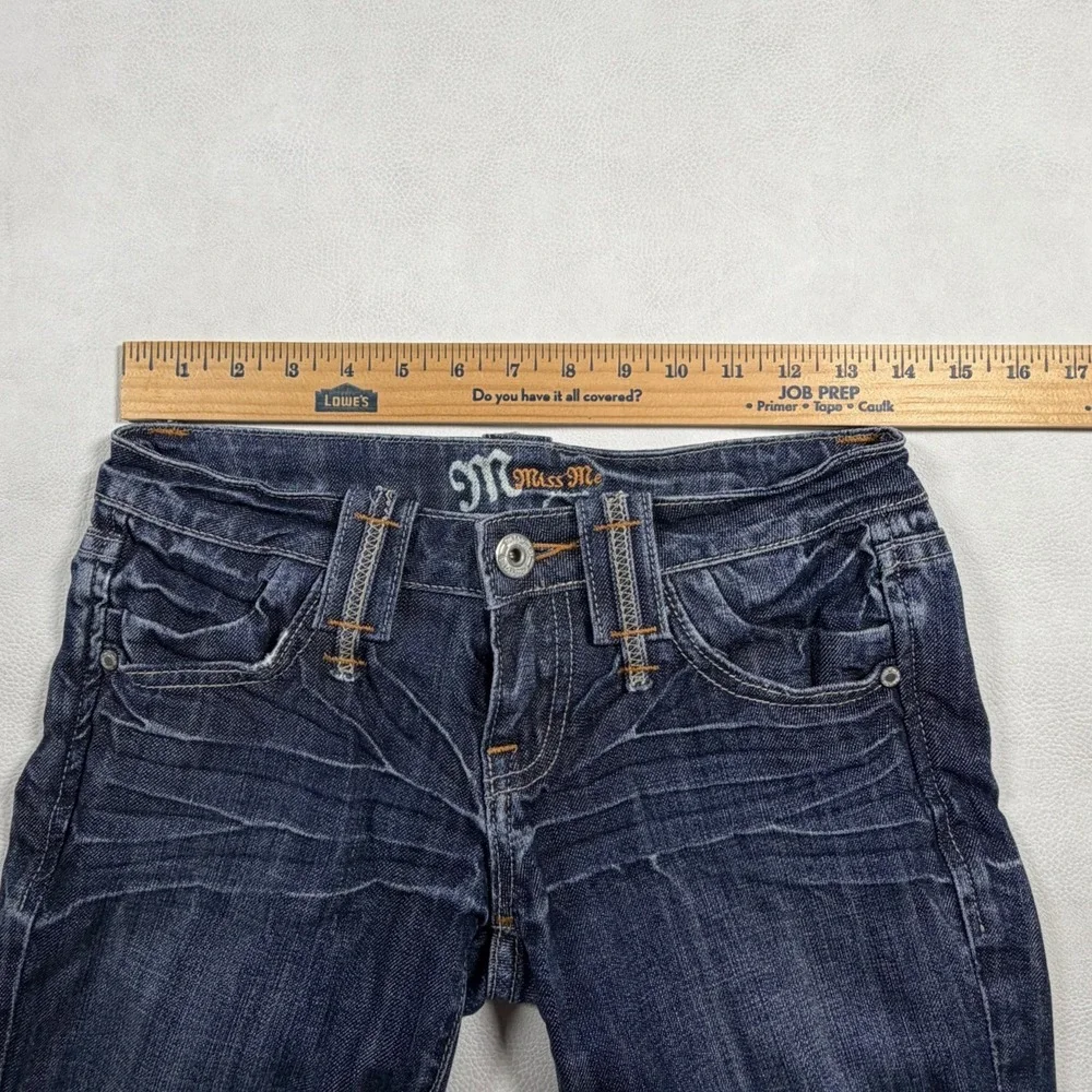 Miss Me JP4414 Stonewood‎ Dark Wash Bermuda Denim Shorts Women Size 26 Low Rise